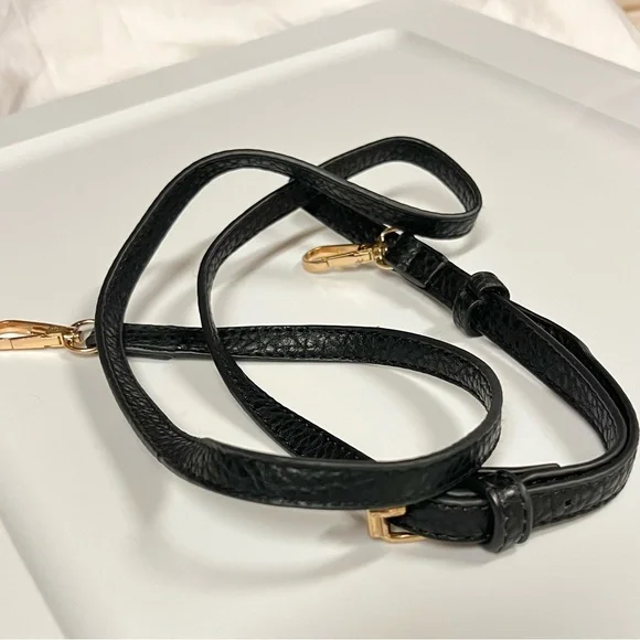 Black Leather Gunmetal Rivets Clutch Crossbody Bag NWOT - Picture 14 of 14